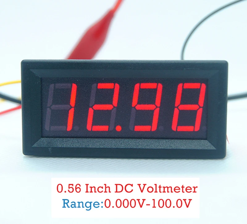 0,36/0,56 светодиодный цифровой вольтметр измеритель напряжения вольт инструмент 4 Бит 3 провода Красный дисплей