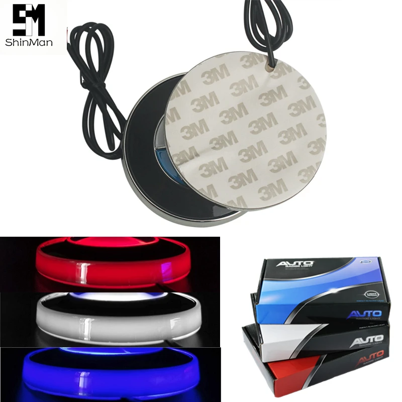Kopen Shinman Voor Bmw 4D Embleem Licht Lamp Led Back Rear 4D Badge Sticker Licht 8.2 Cm Maat Wit Blauw Rood 4D Led Logo Licht Emblemen