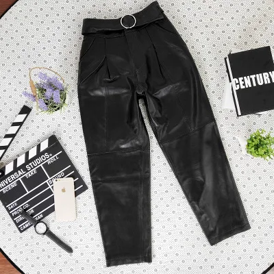 

2019 New Fashion Genuine Sheep Leather Pants Y38