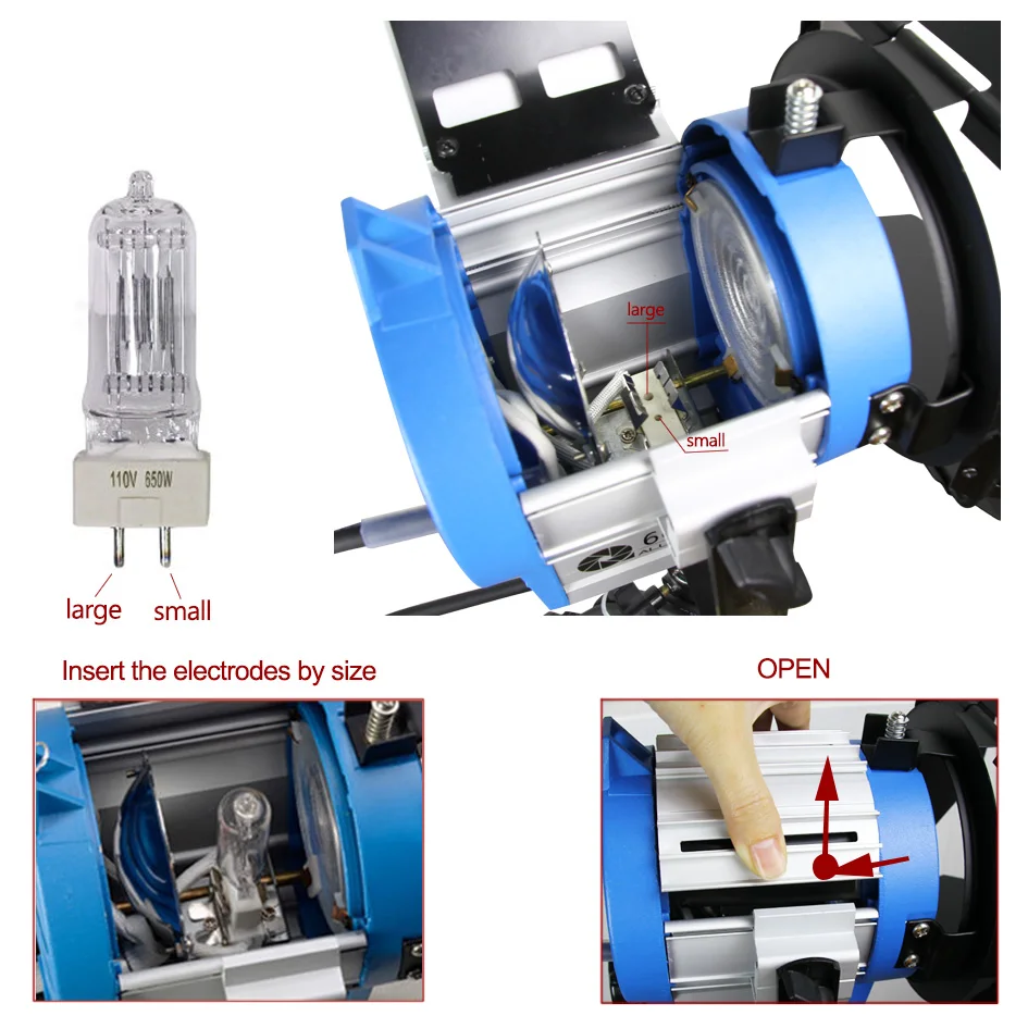 US $138.60 ALUMOTECH AS ARRI 650W Fresnel Tungsten Spotlight Lighting Video StudioBulbBarndor Camer