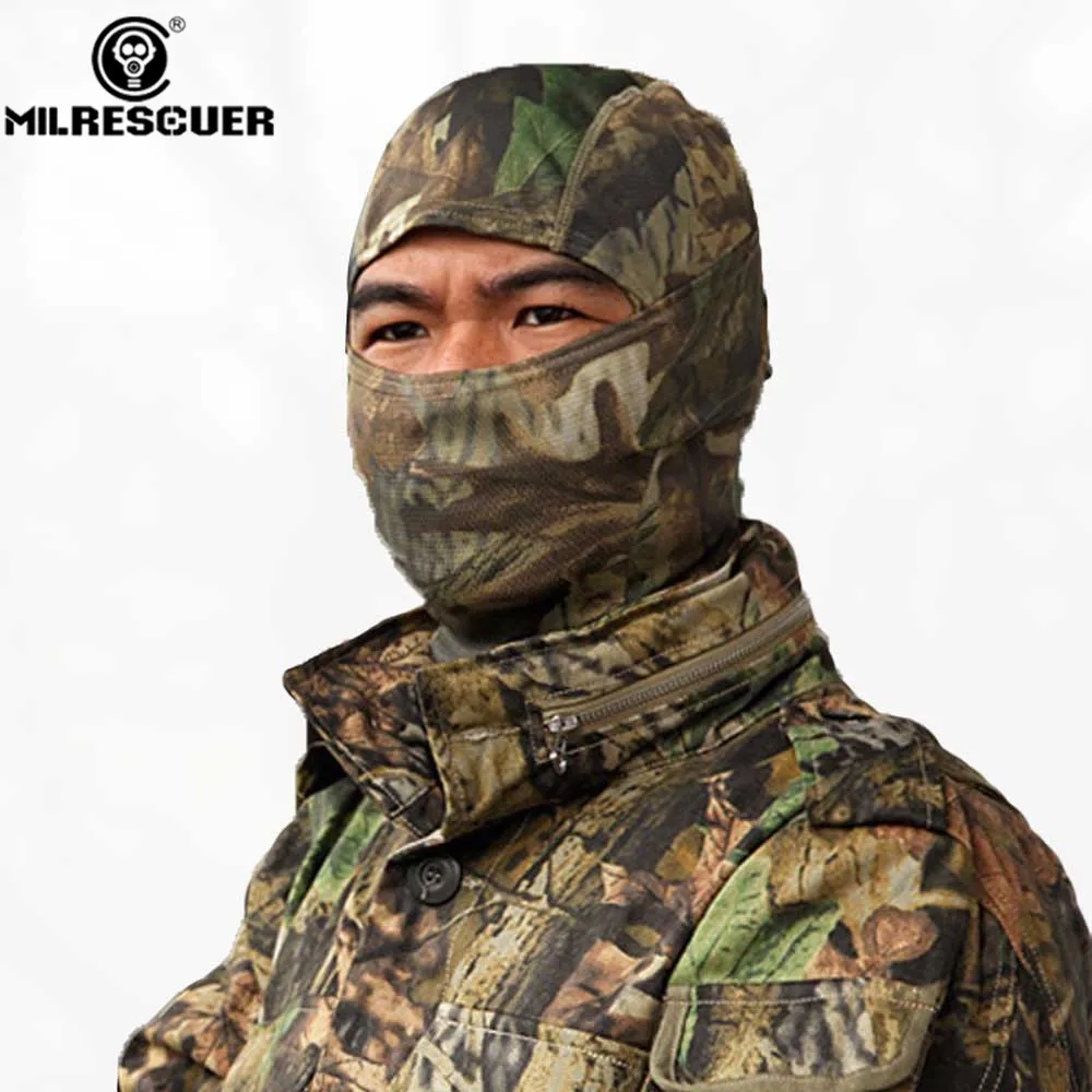 

MILRESCUER Rattlesnake Tactical helmet Airsoft Hunting Wargame Breathing Dustproof Face Balaclava Mask Ski Cycling Full Hood