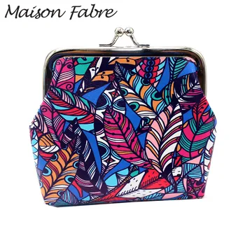 

Maison Fabre New 2019 ladies mini coin purse leather women Floral vintage wallet portable credit card holder Money small Wallet