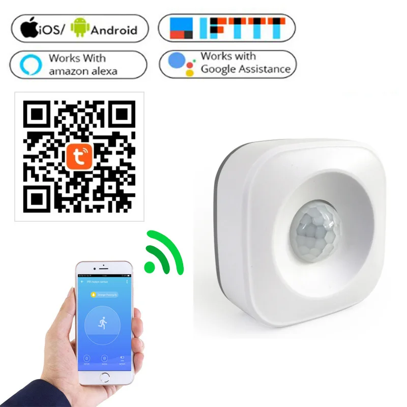 

3pcs Tuya Smart Life WiFi PIR Motion Sensor Smart Home Security Real Time Monitoring Sensitive Detection Alexa Google Home