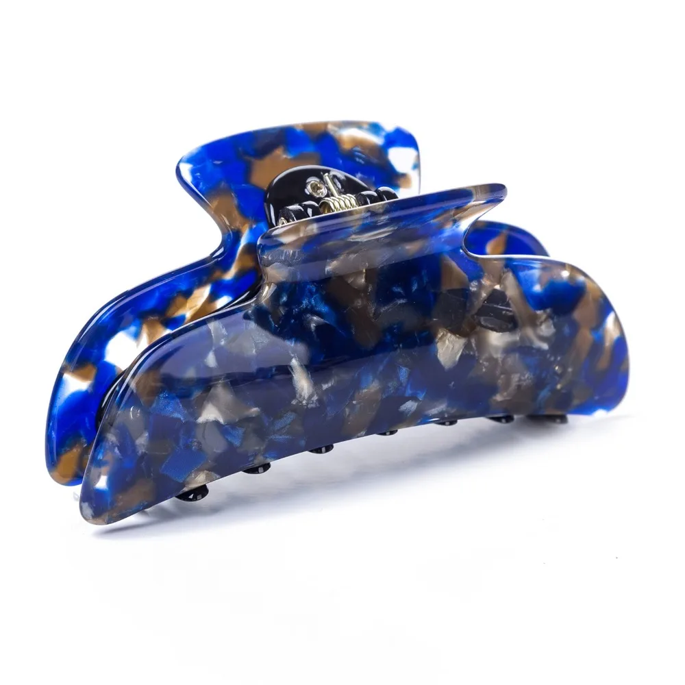 

Sapphire 9.5 cm Large Hair Claw Luxury Handmade French Design Fashion Tortoise Shell Accessories Women Hair Clip