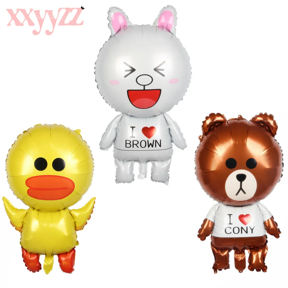 

XXYYZZ Large Size Cartoon bear rabbit Foil Balloons Inflatable Helium Balloon Classic Toys Wedding Happy Birthday Balloons Party