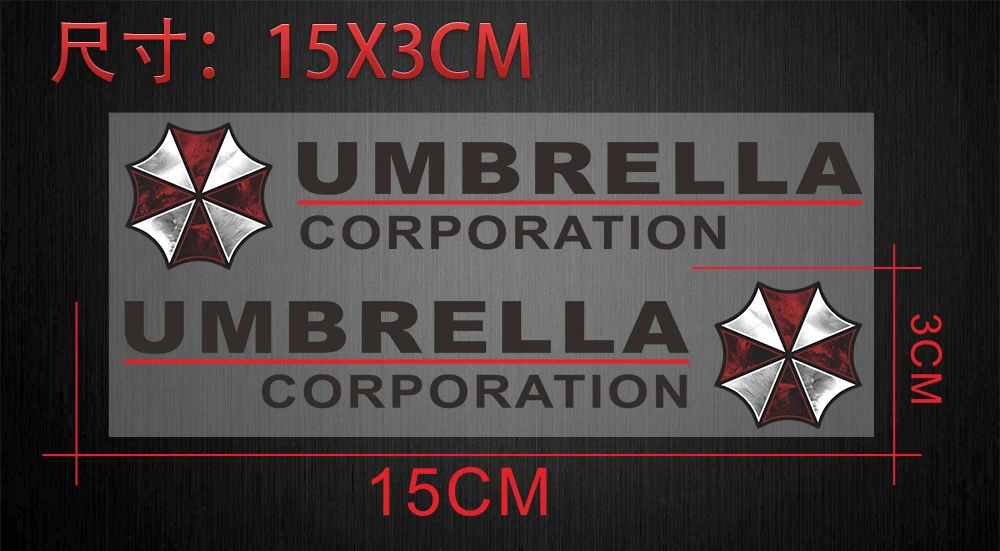 lllopm 2 X Umbrella Corporation Accessories Reflective Car Rearview Mirror Sticker Decal for Vw Golf Polo Audi Bmw Ford Focus