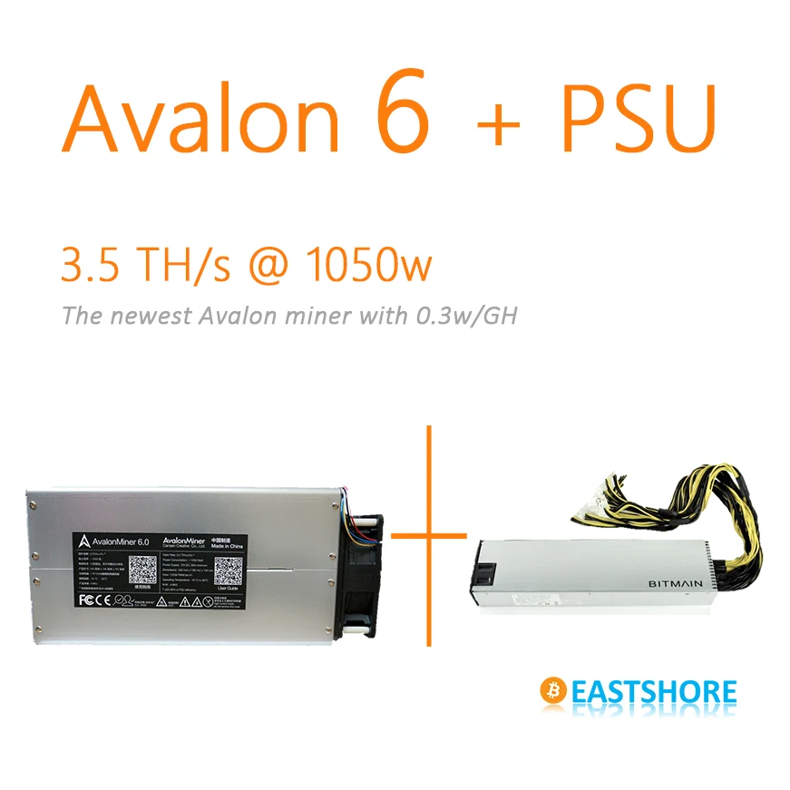 [Распродано] Asic Miner Avalon 6 3.5TH Bitcoin 3500GH новейший Btc лучше чем Antminer S5 с PSU Plug & Play|antminer