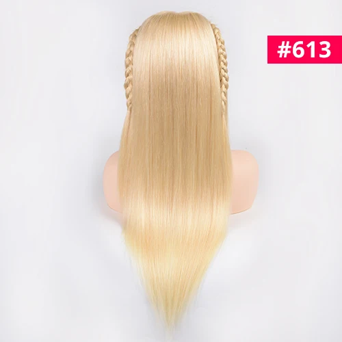 Бразильский прямой парик на кружеве, человеческие волосы, парики 4/27 99j 613, парик на кружеве al, предварительно выщипанные с детскими волосами Remy West Kiss Hair - Цвет: #613