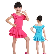 Детские латинские ковбойские танцевальные платья румбы танцевальный зал для самбы, тренировочная юбка для девочек