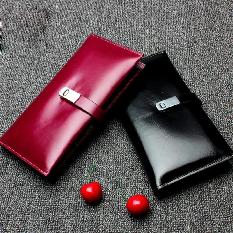 Кошелек HMILY Женский из натуральной воловьей кожи|wallet long|genuine leather women walletleather wallet |