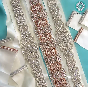 

(1 PIECE)Bridal wedding sash crystal rhinestone appliques for wedding evening dress belt WDD0724