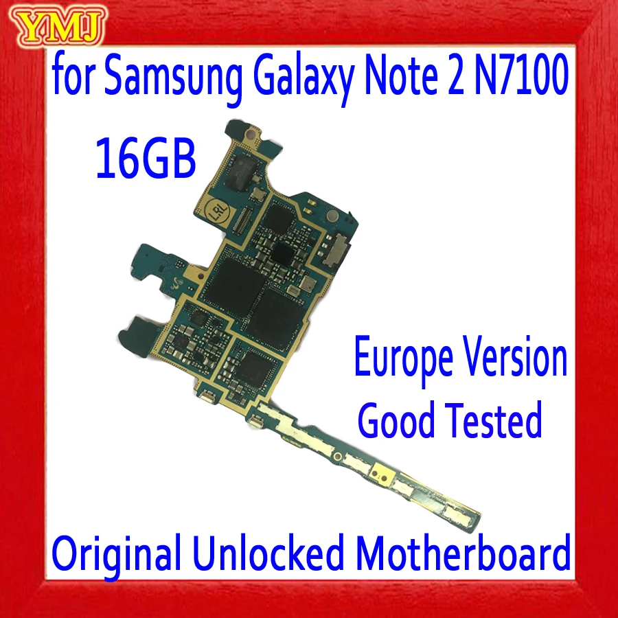 100% оригинальная разблокированная материнская плата для Samsung Galaxy Note 2 N7100 16 ГБ +