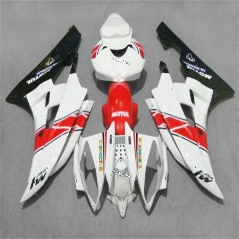 

White red Motorcycle Fairings Kit For Yamaha YZF R6 YZFR6 2006 2007 06 07 ABS Plastic Injection Molding Fairing Bodywork