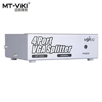 

500MHz VGA Splitter Distributor 1 in 4 Out High Resolution 2048*1536 Support big Widescreen LCD Monitors Projector MT-VIKI 5004