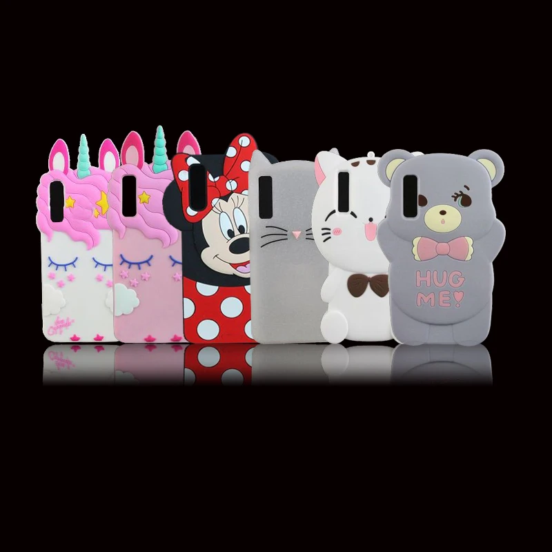 

3D Cartoon Silicon Case for Samsung A7 2018 SM-A750F Soft Phone Back Cover for Samsung A7 A 7 2018 A750 Protective Cover