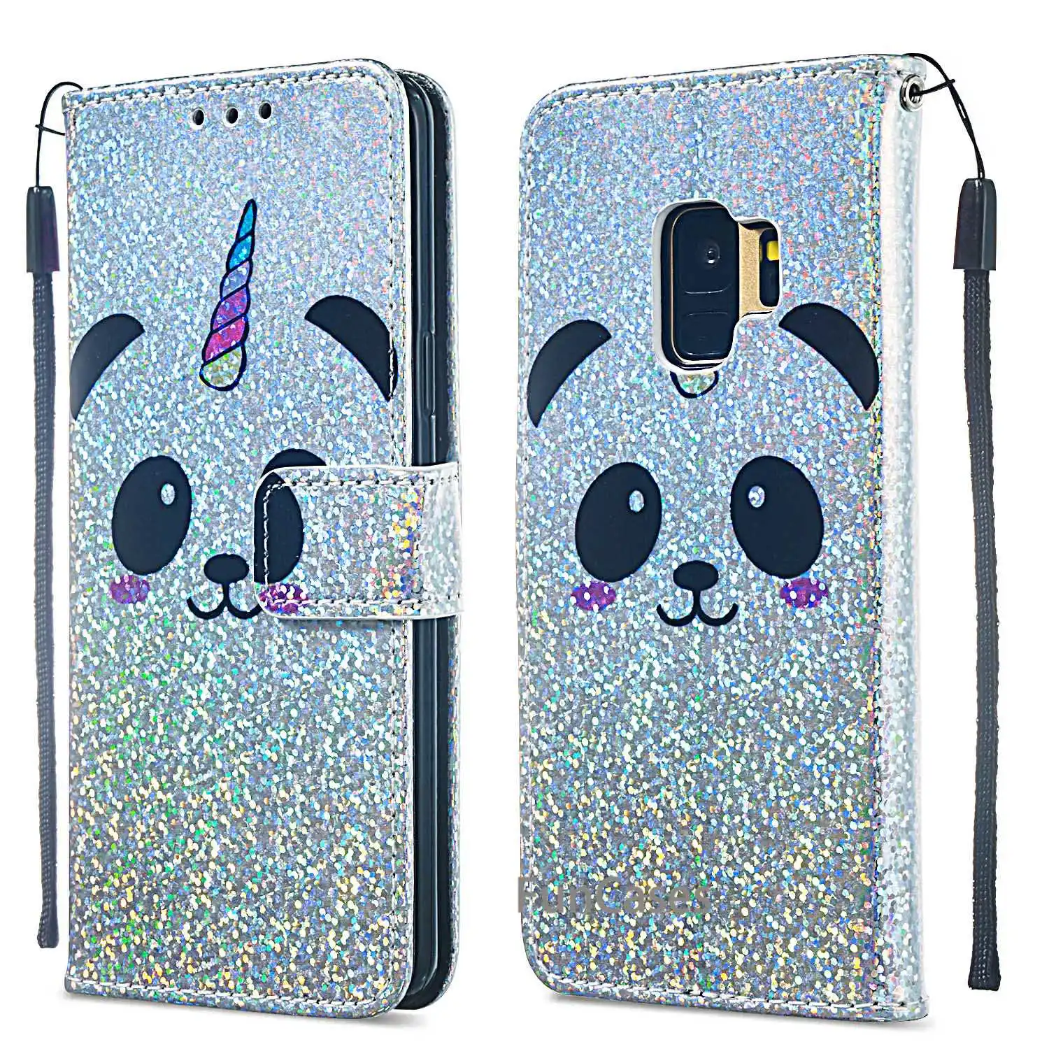 Винтаж кожаный бумажник на магните FlipCase для samsung Galaxy S9 плотная держатель карт