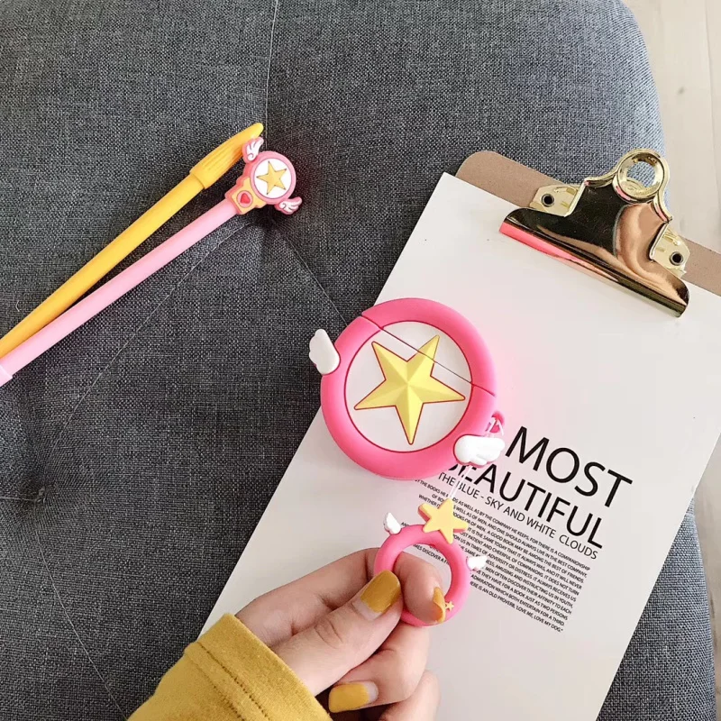 Милый розовый чехол Sailor Moon airpods аксессуары для Apple Airpods сумка для зарядки Bluetooth наушники защитный чехол s