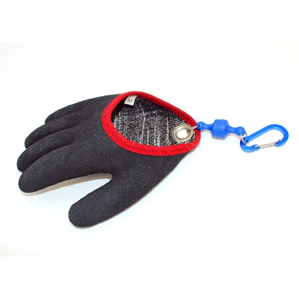 

Fishing Glove For Handing Fish Safety with Magnet Release Catch Fish Gloves Cut & Puncture Resistant with Magnetic Hooks