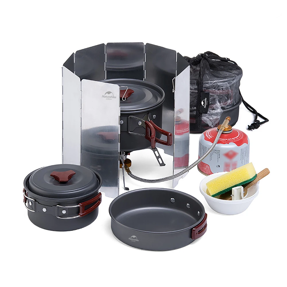 camping cookware set for 4