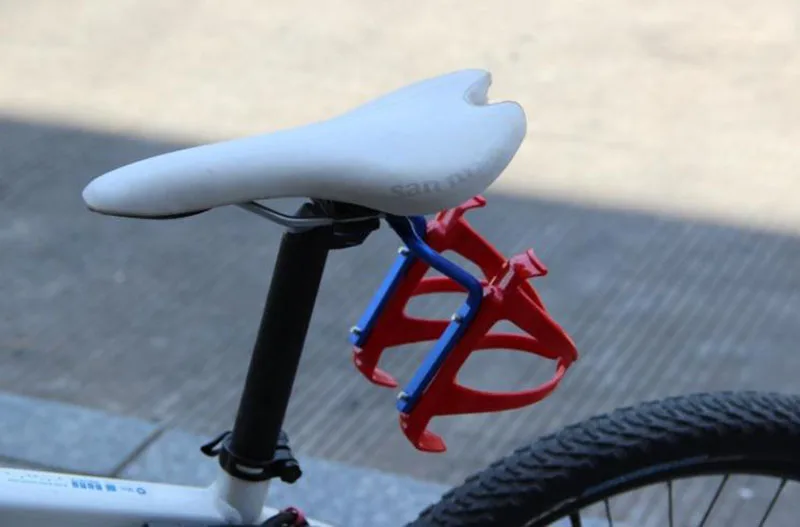 Велосипедное Сиденье стойка для бутылки конвертер для велосипеда, из алюминиевого сплава Велосипедное седло сзади двойной держатель для бутылки воды клетка адаптер 5 цветов