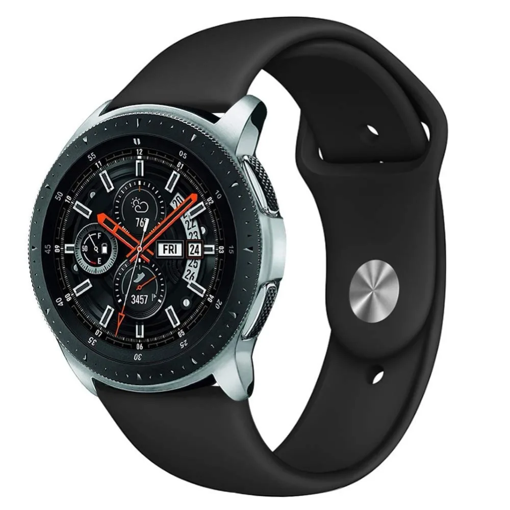 Браслет Correa Reloj 22 мм для samsung Galaxy Watch 46 мм, силиконовый ремешок для gear S3 Moto 360 Huami Amazfit Fossil Q