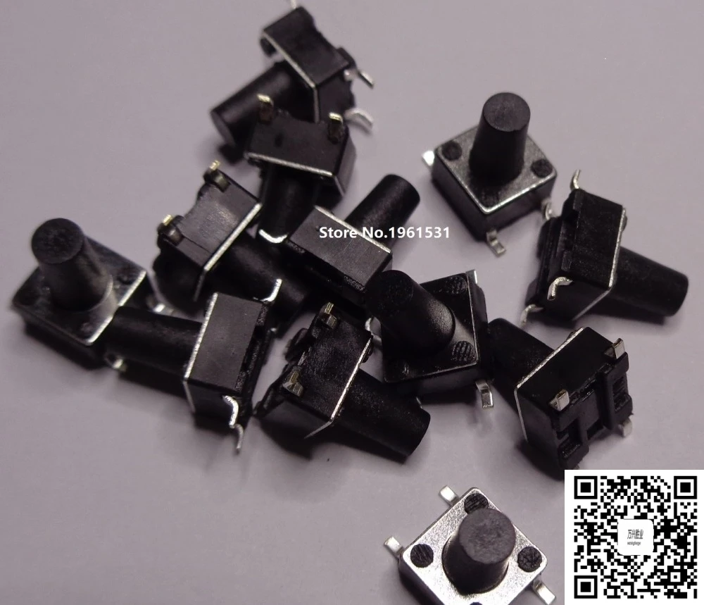 6*6 мм 6X6X5mm-13mm SMD Тактильные Такт Мини кнопочный переключатель Микро переключатель мгновенного SMD-4 6X6X5/6/7/8/9/10/11/12/13 мм 50 шт./лот