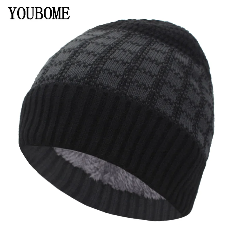 

YOUBOME Brand Women Knitted Hat Men Skullies Beanies Winter Hats For Men Mask Gorros Bonnet Male Warm Thick Soft Beanie Hat Cap