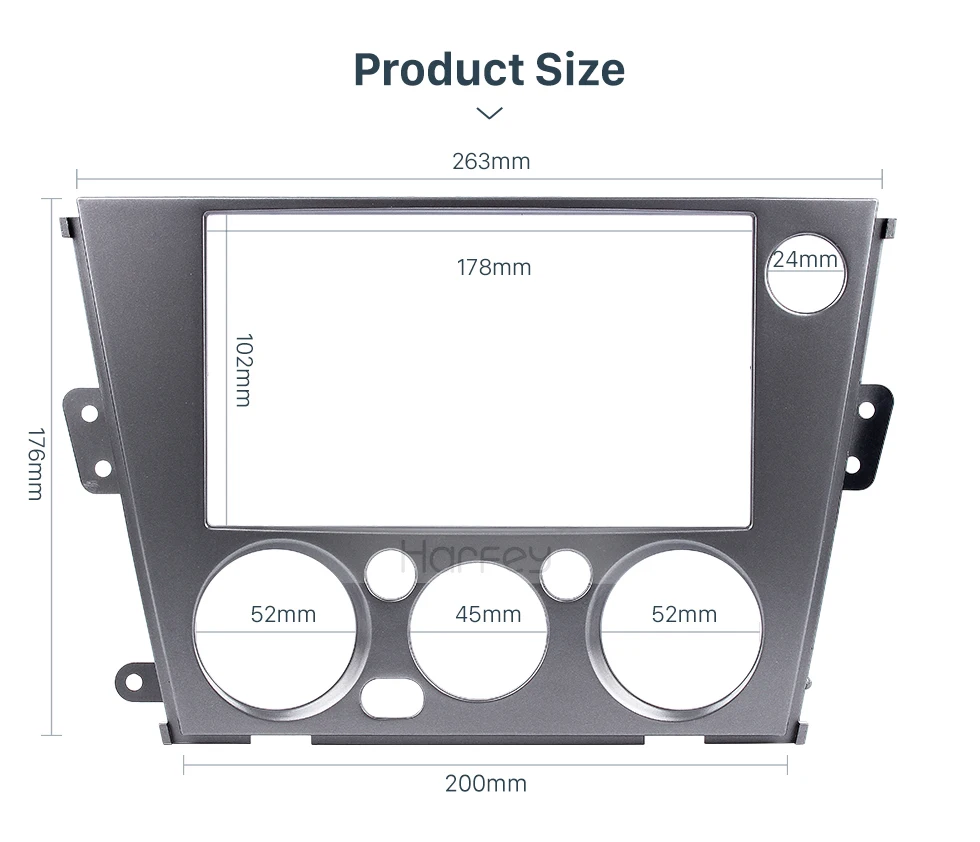 Harfey Автомобильная радиорамка для 2005 2006 2007 2008-2009 Subaru Legacy Outback левосторонний Автомобиль Dash CD пластина рамка стерео монтажный комплект