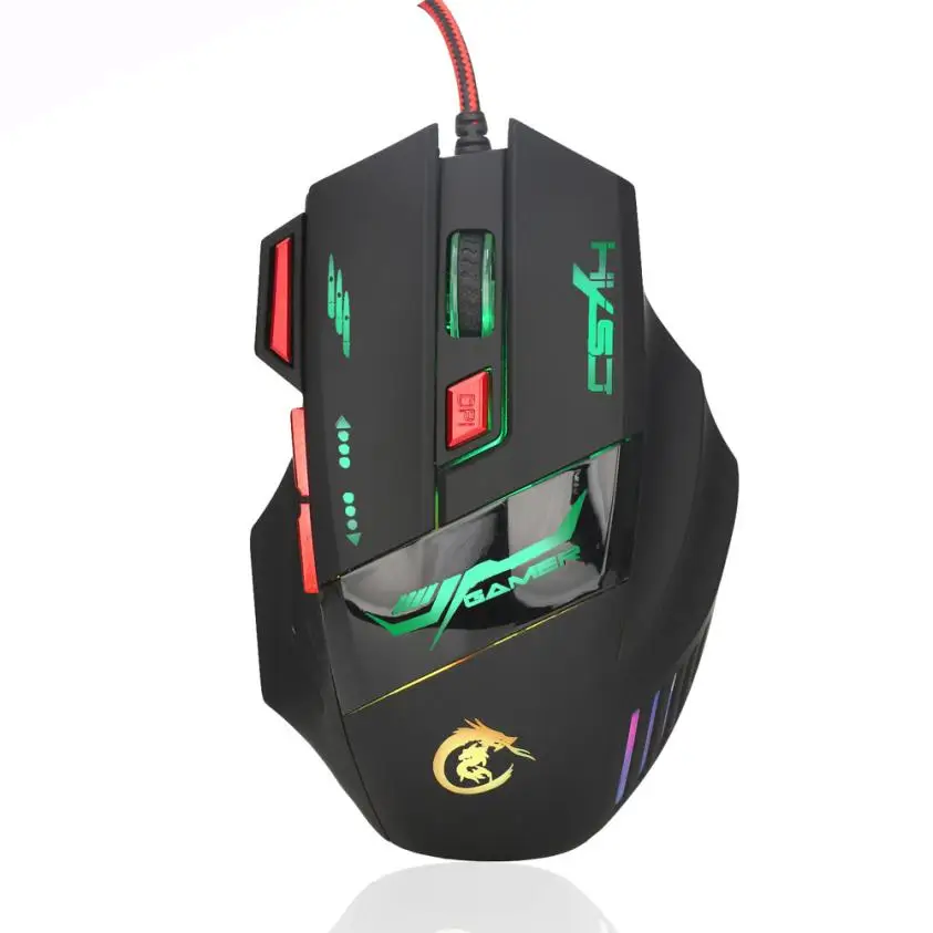 HIPERDEAL новые профессиональные 7 кнопок 5500DPI USB Оптическая Проводная игровая мышь