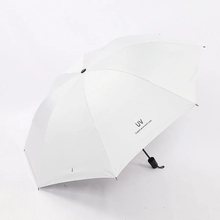 

Creative Large White Fold Unbrellas For Sun Protection Anti-Uv Female Light Sunshade Non Automatic Folding Umbrellas 50ys067