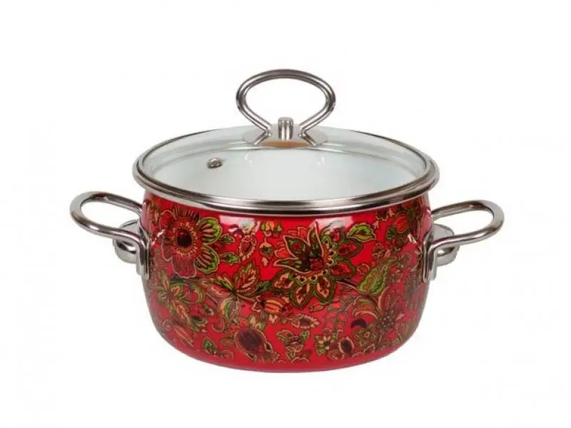 Кастрюля VITROSS, Imperio, 4 л, со стеклянной крышкой, вишневый