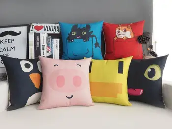 

Creative Cute Pig Duckling pillow ,Cartoon Animals cushion ,Linen pillowcase,sofa cushions home decorative Pillows
