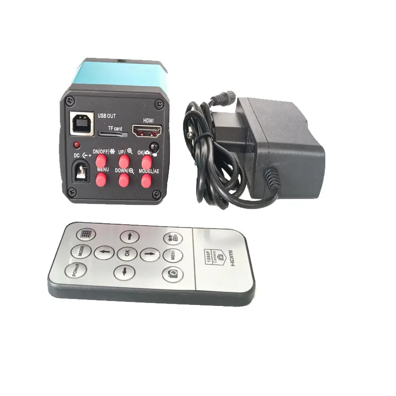 

Blue High Speed Industry Microscope Camera 14MP HD CCD Microscope Camera HDMI USB outputs with TF Card Video Recorder