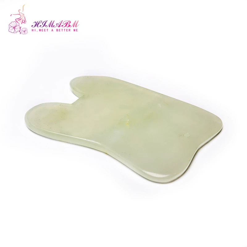 1 Pcs natural light green jade Guasha board facial treatment scraping tool for body massage health care 1 Pcs natural light green jade Guasha board facial treatment scraping tool for body massage health care