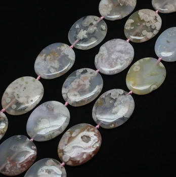 

Larger Natural Cherry Blossom Agates Slice Loose Beads Pendants,Rock Agates Stones Drilled Slab Beads Making Necklace,EF208