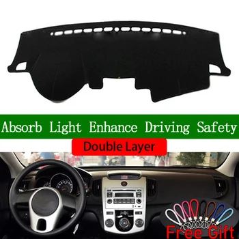 

Double Layer Car Stickers For kia forte 2009 2010 2011 2012 2013 2014 2015 2016 Dashboard Cover Car Accessories Car Decals