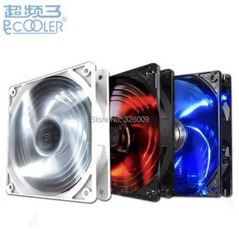 

PcCooler Wolf fan 12cm fan Replace CPU cooler cooling for Computer case Blue Red White LED color Free Installation buckle