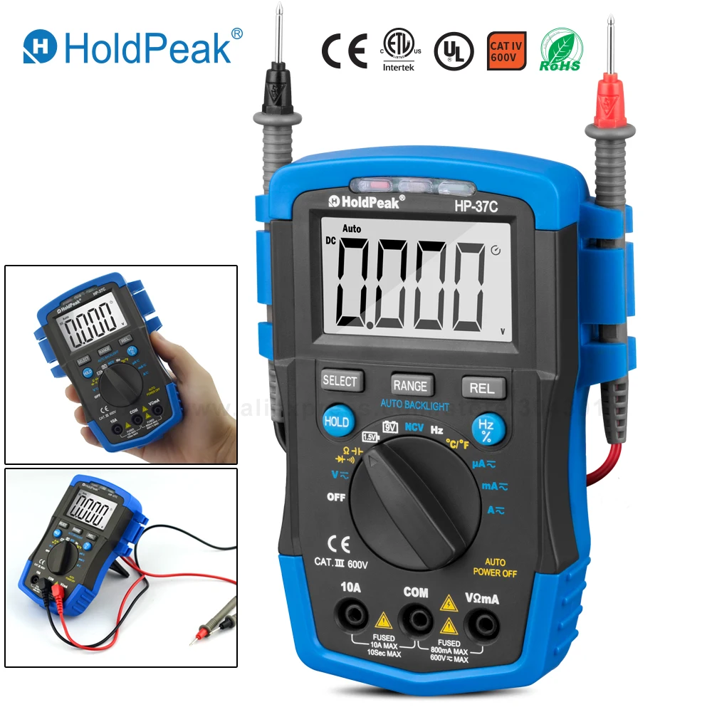 

Multifunction Mini Digit Multimeter LCD 1999-6000 Counts NCV Measuring Over-load protection Auto Back-light LCR Meter