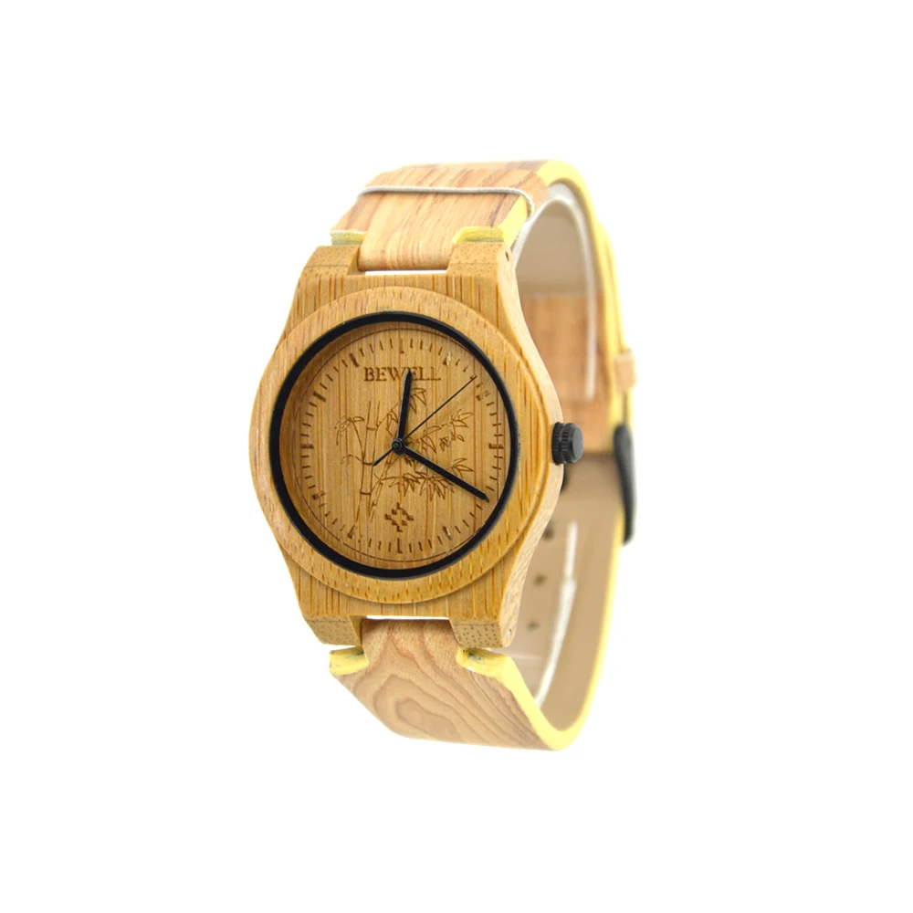 

BEWELL 105EL Womens Bamboo Watche Fashion Ladies Wristwatch With Japan Movt Quartz Clock ZS-W105EL 2017