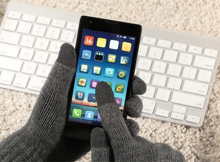 Оригинальные перчатки Xiaomi для сенсорного экрана, зимние теплые шерстяные перчатки для iphone 6s, Xiaomi, сенсорный экран, телефон, планшет, кассовый аппарат