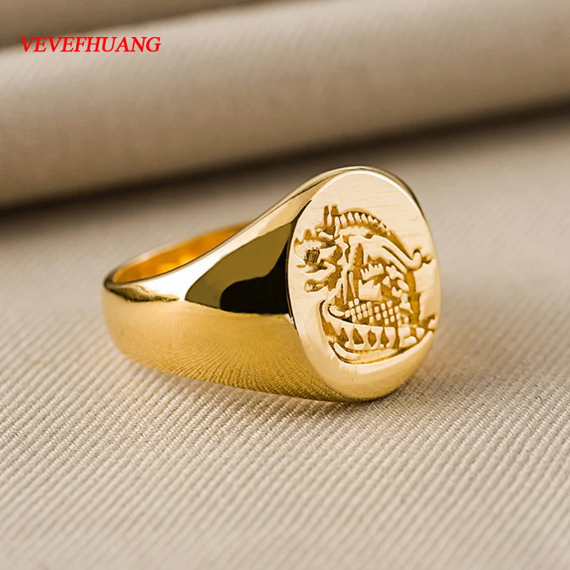 

VEVEFHUANG Kingsman The Secret Service Custom Signet Rings For Men Women Alloy Sterling Gold Color Jewelry Free Engraving