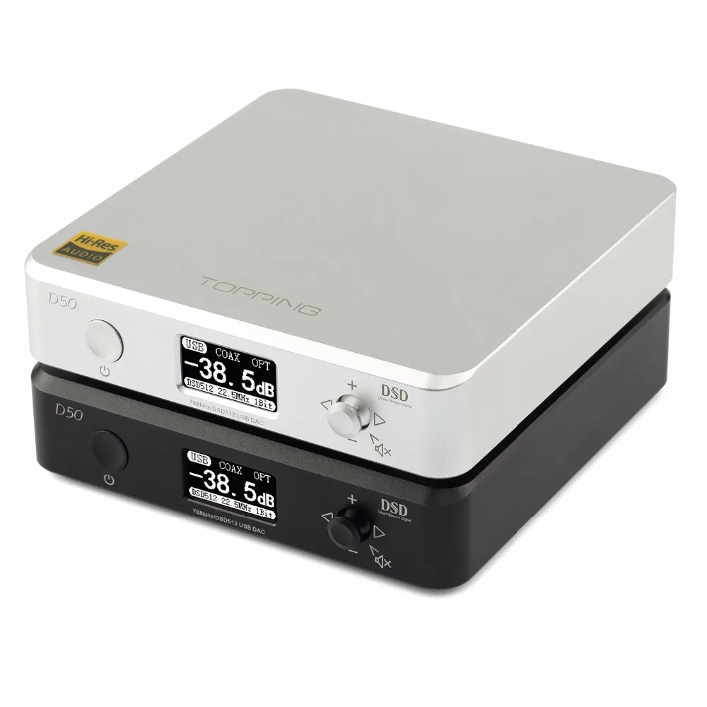 Новый TOPPING D50/D50S Мини HIFI аудио декодирование ES9038Q2M * 2 USB DAC XMOS XU208 DSD512 32 бит/768 кГц OPA1612