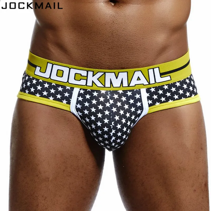 Трусы брифы Jockmail мужские пикантное нижнее белье хлопковые дышащие Бесшовные