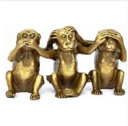 SHUN Три мудрых обезьяны говорят нет зла обезьянка 3|monkey|monkey monkeymonkey no evil |