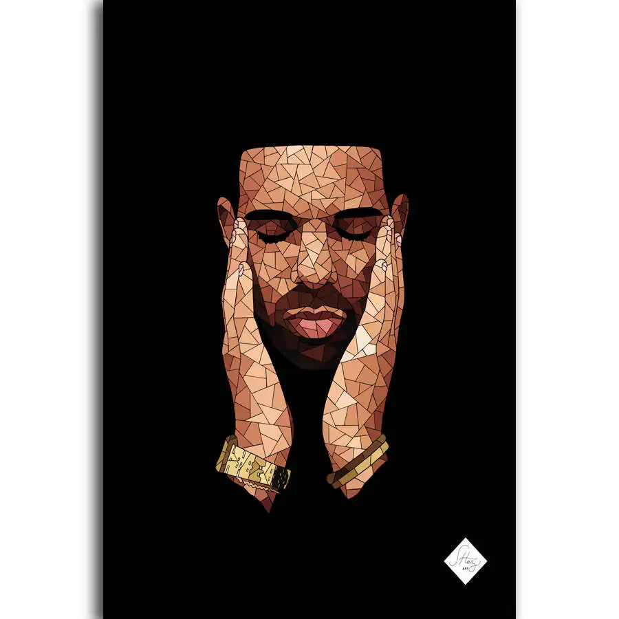 Full Drill 5D Diamond Painting Drake Rap Hip Hop Rapper Grammy Cross