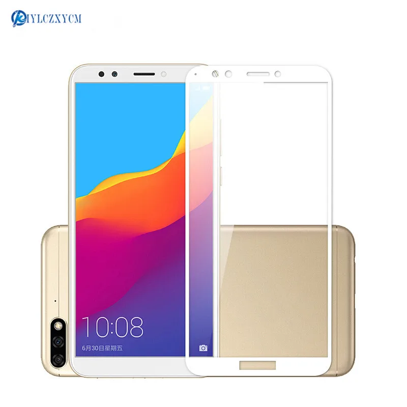 KIYLCZXYCM For Huawei Y5 2018 9H Hard 2.5D Arc Edge Full Screen Protector Tempered Glass Film On honor 7a Dua-L22 | Мобильные