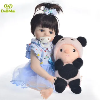 

46cm Full Body Silicone Reborn Baby Doll Toys bebe Bonecas reborn toddler girl vinyl Princess newborn Babies Present Gift