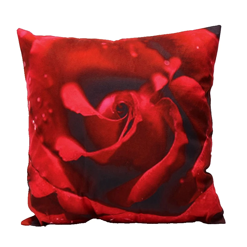 

3D Vintage Decorative Home Plush Pillow Case Cover Living Room Bed Chair Seat Waist Throw Cushion Rose Flowers Pillowcases