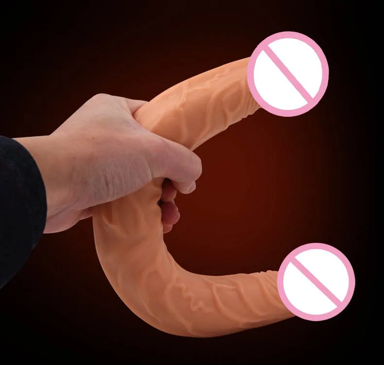 long big double ended dildo woman lesbian dual dong penetration dildos artificial realistic fake penis for women gay sex toys 11