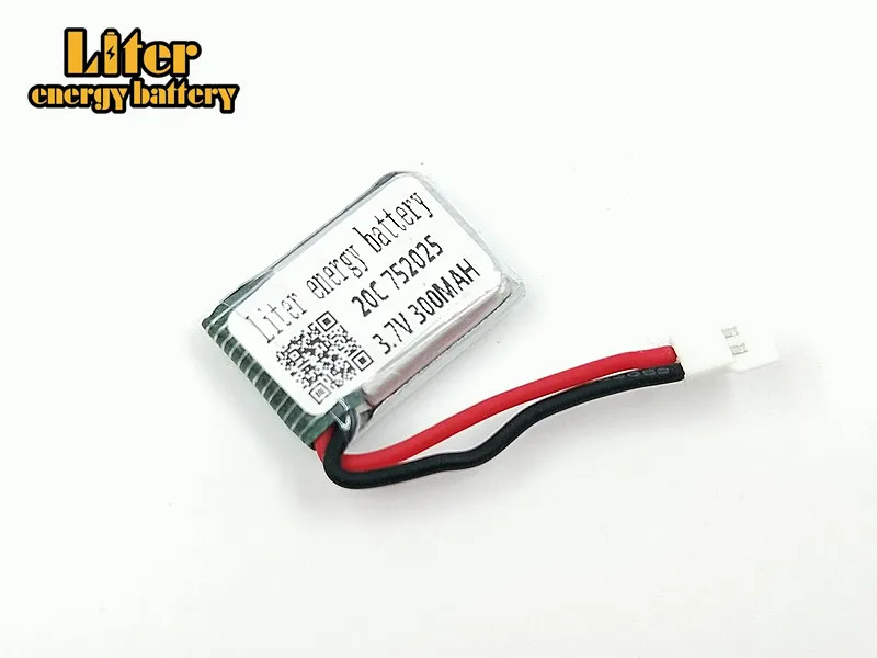 20 шт./лот 3,7 V 300 mAh X4 X11 X13 дистанционный пульт самолет аккумулятор 3,7 V 300 mAh литиевая батарея модель самолета 752025 20c